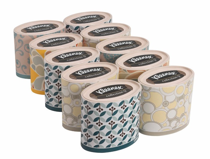 8826 Салфетки косметические для лица Kleenex, 10 кор. х 64 л, 20 × 21 см, трехслойные, белые