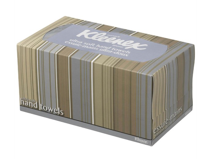 1126 Бумажные полотенца Kleenex Ultra Soft Pop-Up, 18 пач. х 70 л, 26 × 22.6 см, однослойные, белые, 61,85 г/м²