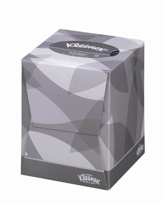 8834 Салфетки косметические для лица Kleenex, 12 кор. х 88 л, 21 × 20 см, двухслойные, белые, 31,2 г/м²