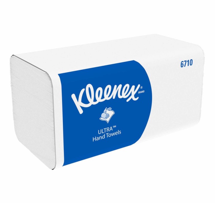 6710 Бумажные полотенца Kleenex Ultra, 15 пач. х 96 л, 31.8 × 21.5 см, трехслойные, белые, 52.2 г/м²