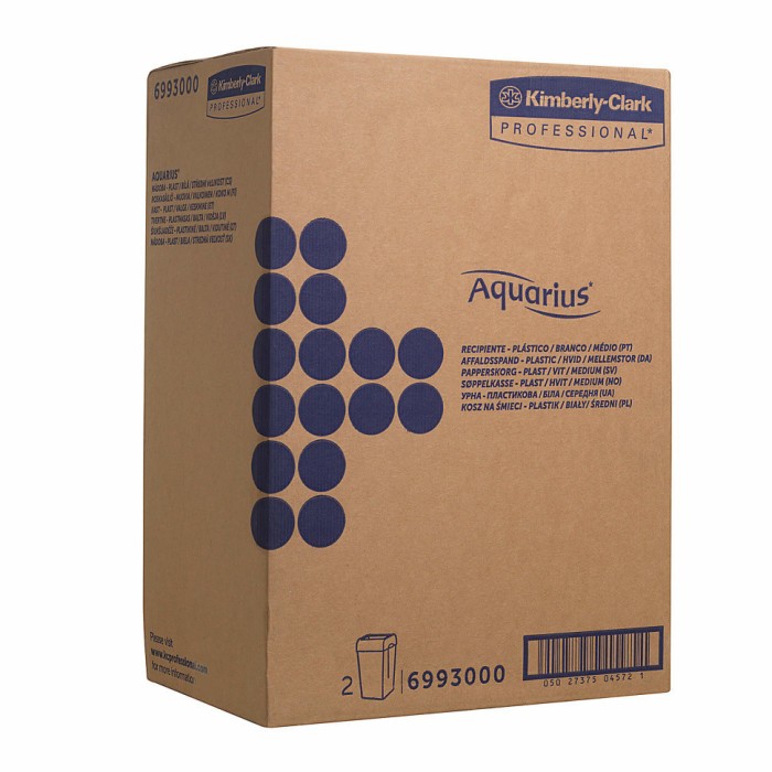 6993 Мусорное ведро Kimberly-Clark Aquarius, 43 л, пластиковое белое