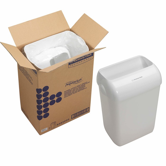 6993 Мусорное ведро Kimberly-Clark Aquarius, 43 л, пластиковое белое