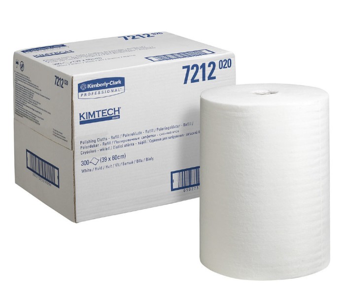 7212 Салфетки полировочные Kimtech Cloth, 1 рул. х 300 л, 60 × 39 см, белый
