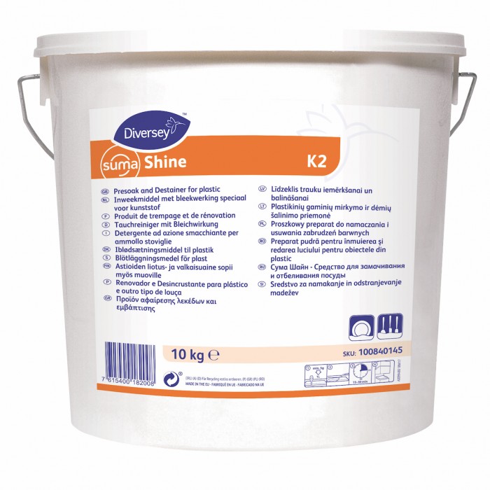 100873427 Порошковое средство Suma Shine K2 для замачивания и отбеливания посуды на основе активного кислорода, 10 кг (7010154-7521643)