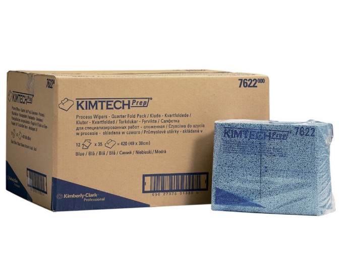 7622 Нетканый протирочный материал Kimtech Prep, 1 пач. х 35 л, 38.1 × 49 см, синий