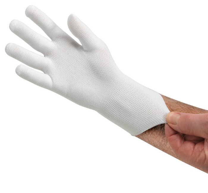 38717 Перчатки инспекционные нейлоновые Jackson Safety G35, белые, бесшовные, 24 шт 