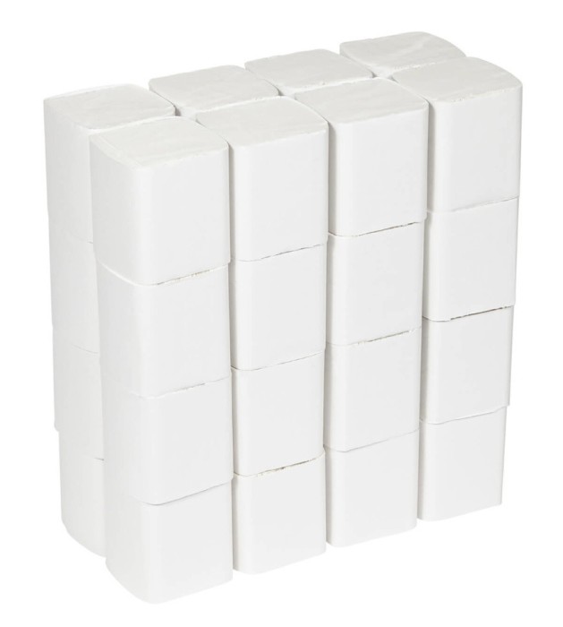 8036 Туалетная бумага Hostess, 32 пач. х 500 л, 18.6 × 11 см, однослойная, белая, 20 г/м²