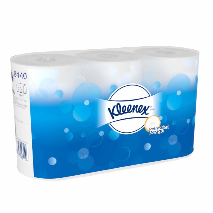 8440 Туалетная бумага Kleenex 350, 36 рул. х 42 м, 12 × 9.5 см, двухслойная, белая, 48 г/м²
