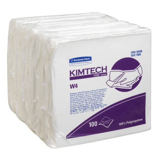 7605 Нетканый протирочный материал Kimtech PURE W4, 5 уп. х 100 л, 30 × 30 см