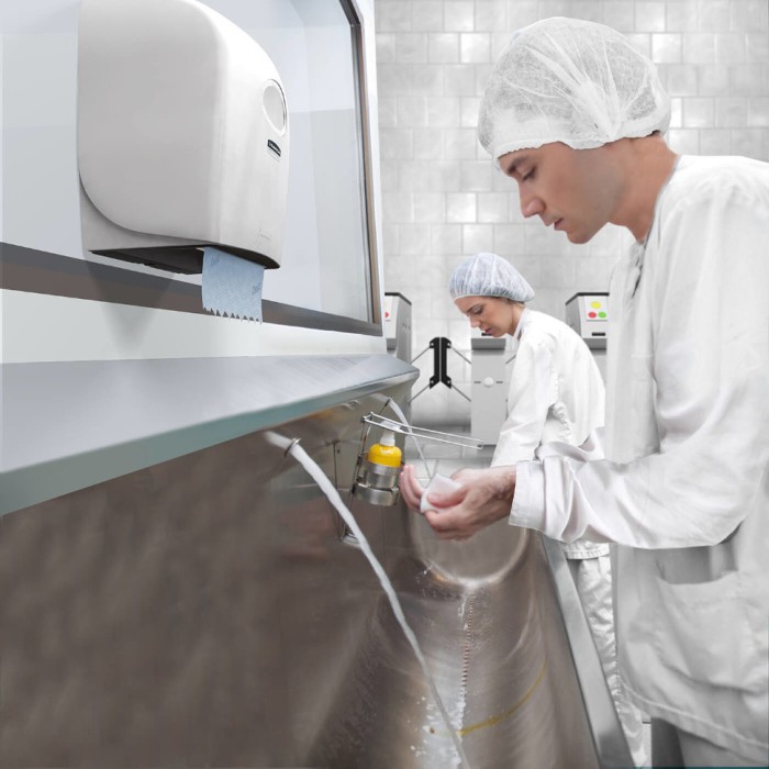 6692 Бумажные полотенца Scott Essential, 6 рул. x 350 м, однослойные, голубые, 25 г/м²