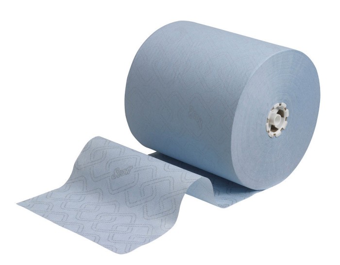 6692 Бумажные полотенца Scott Essential, 6 рул. x 350 м, однослойные, голубые, 25 г/м²