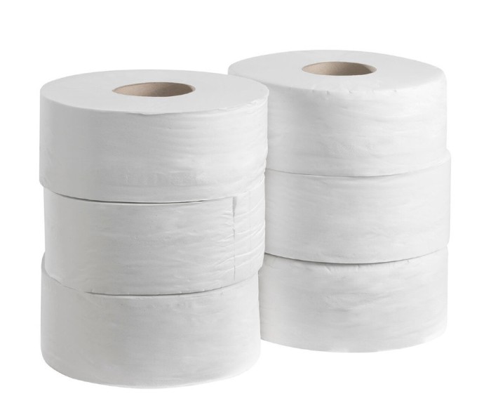 8570 Туалетная бумага Kleenex Jumbo Roll, 6 рул. x 190 м, 38 × 9 см, двухслойная, белая, 34 г/м²