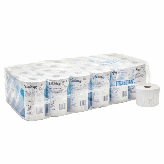 8441 Туалетная бумага Kleenex, 36 рул. х 72 м, 12 × 9.5 см, двухслойная, белая, 32 г/м²