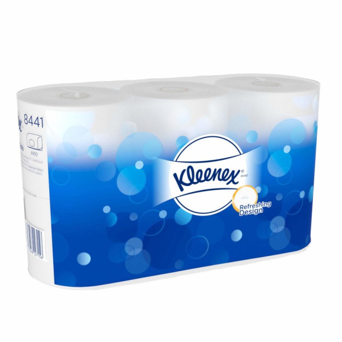 8441 Туалетная бумага Kleenex, 36 рул. х 72 м, 12 × 9.5 см, двухслойная, белая, 32 г/м²