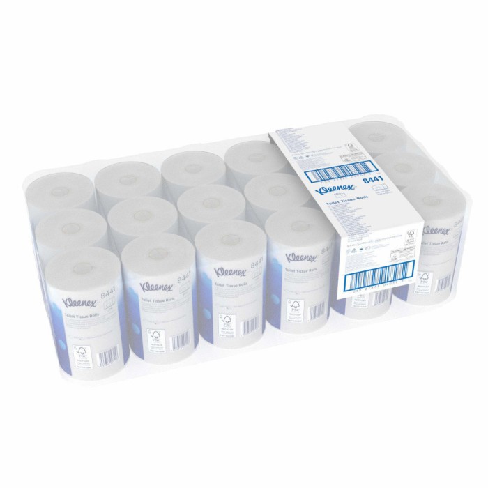 8441 Туалетная бумага Kleenex, 36 рул. х 72 м, 12 × 9.5 см, двухслойная, белая, 32 г/м²