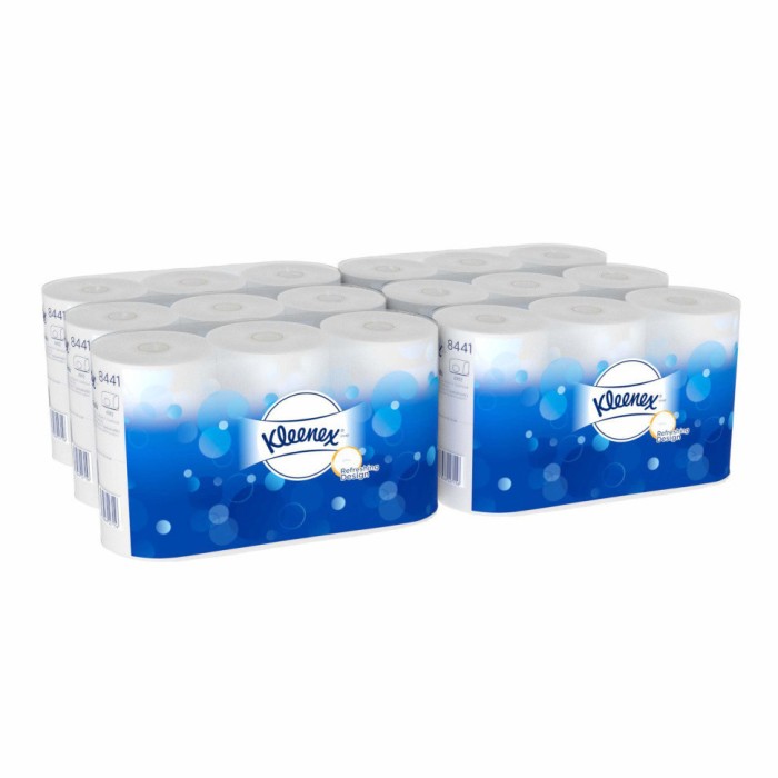 8441 Туалетная бумага Kleenex, 36 рул. х 72 м, 12 × 9.5 см, двухслойная, белая, 32 г/м²