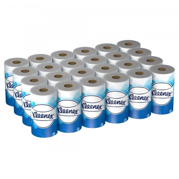8478 Туалетная бумага Kleenex, 48 рул. х 24.5 м, 12.4 × 10.4 см, двухслойная, белая