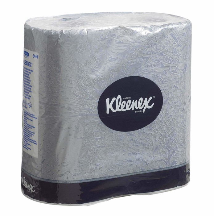 8449 Туалетная бумага Kleenex, 96 рул. х 25 м , 12.5 × 9.5 см, двухслойная, белая, 33 г/м²