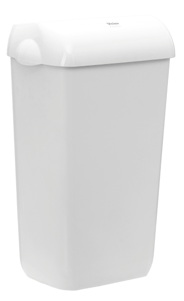 Корзина для мусора Veiro Professional MidBIN, 43 л, пластиковая белая, с крышкой