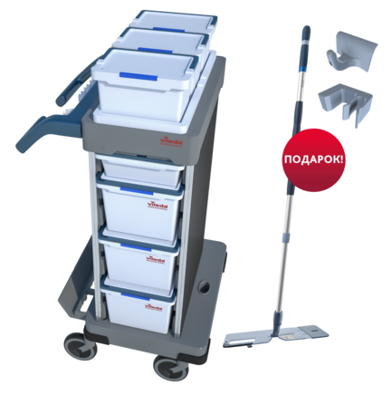 162607 Тележка Ориго 2 A, Комплекс Мини Vileda Professional