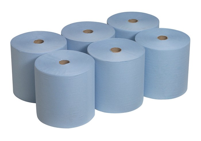 6668 Бумажные полотенца Scott Xtra, 6 рул. x 304 м, однослойные, голубые, 30 г/м²