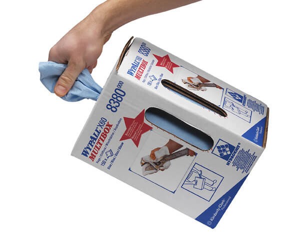 8380 Нетканый протирочный материал WypAll X60, 1 кор. х 150 л, 42 × 24.5 см, голубой, 67,2 г/м²